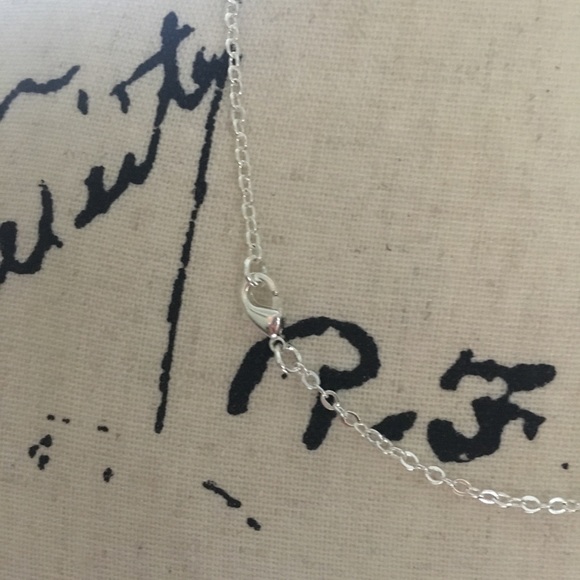 🎉13XHP🎉 Silver Druzy Heart Necklaces - Picture 6 of 7